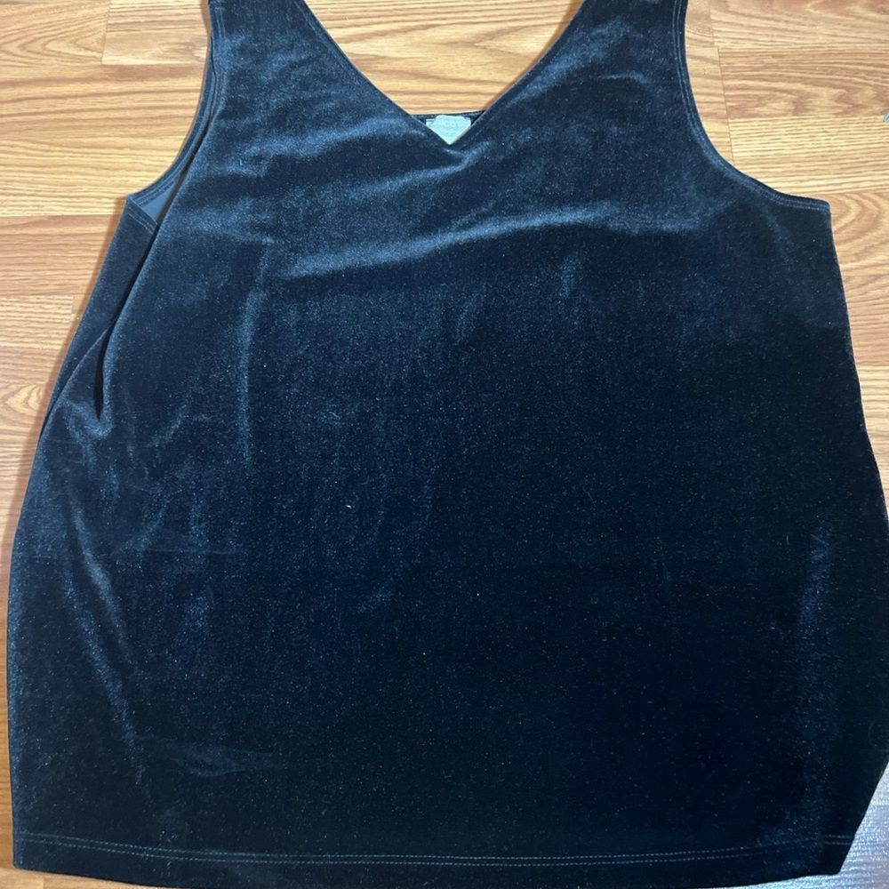 Chico's Black Velvet Tank Top - Picture 1 of 2